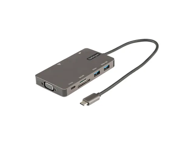 USB C Multiport Adapter, HDMI 4K 30Hz of VGA Travel Dock 5Gbps USB 3.0