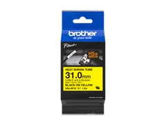 Brother HSe-661E krimpkous tapecassette zwart op geel 31mm