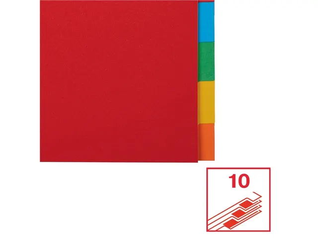 Tabbladen Esselte A4 11-gaats Karton 10-delig Blanco Tabs Kleur