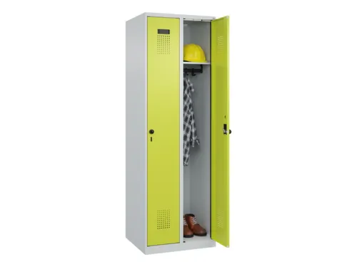 locker,HxBxD 1850x600x500mm,2vak,vak B 300mm,draaigrendel