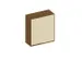 Schuifdeurkast 1150x1000x430mm Decor Romp Noten Decor Front Esdoorn