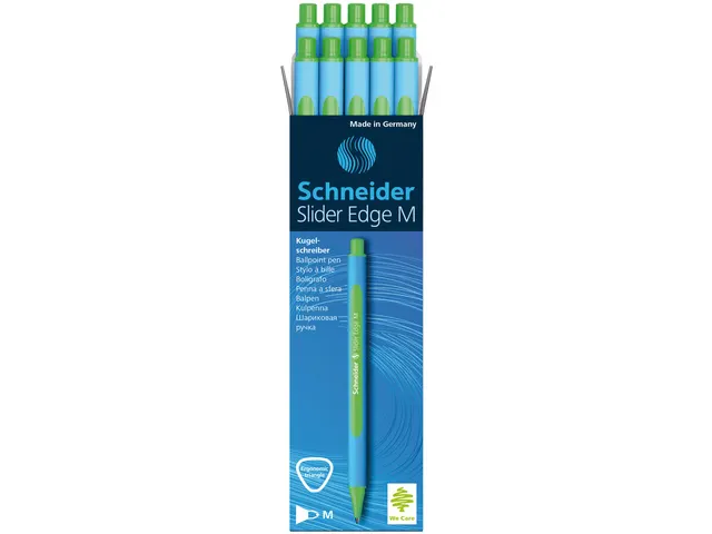 Stylo à bille Schneider Slider Edge M vert boîte 10 pièces