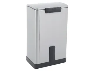 Afvalbak Pedaalemmer Rechthoekig 40 Liter Mat Rvs - 2