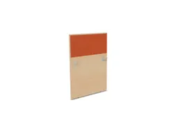 baliepaneel,v. bureau,aanbouw links,B 800mm,NE-esdoorn,BN3012-oranje