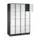 lockerkast,RAL 7021/RAL 7035,HxBxD 1950x1220x500mm,4x4vakken,cil.-slot