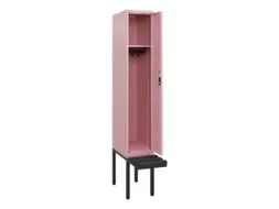 locker met bank,HxBxD 1950x300x815mm,1vak,vak B 300mm,cilinderslot
