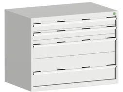 ladekast 800x1050x750mm 4laden zware lasten romp RAL7035 front RAL7035