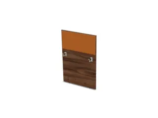 baliepaneel bureau aanbouw rechts NP-tiepolo nut BN3005-geel 800mm - 1