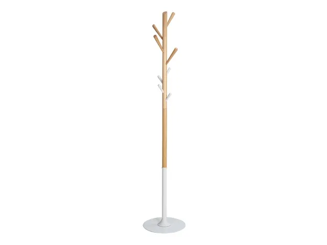 Tree kapstok in modern wit/beukenhout 8 haken 175 cm
