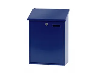Wandbrievenbus, H 44,5 Cm Blauw Staal - 1