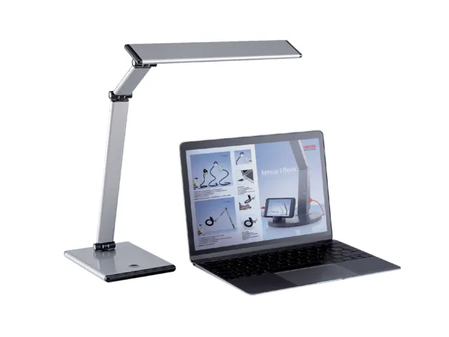 Bureaulamp Hansa led Slim zilvergrijs