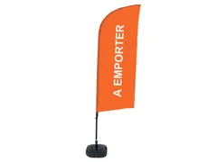 Promotievlag Alu Wind complete set "A EMPORTER" Oranje
