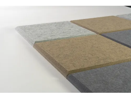 Akoestische PET-vilt wandtegels 30x30cm Combi Beige 24 Stuks