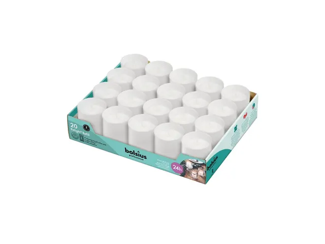 Bolsius Refills Relight/Q-Lights Navul Wit 24u, 4x20 Stuks