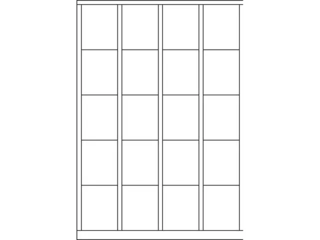 armoire multicases,4x5compartiments,RAL7035,face avant RAL7035