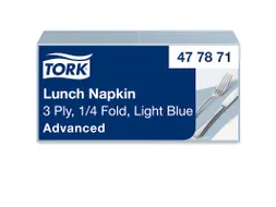 Tork 477871 Soft Lunchservet Advanced Lichtblauw 33x33cm