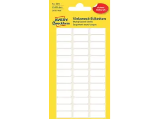 Etiket Avery Zweckform 3073 20x8mm wit 234stuks - 1