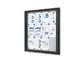 Vitrinekast mededelingenbord Outdoor 12xA4 met gasveer Antraciet