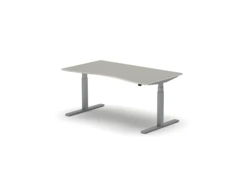 Elektrisch ihv bureau,HxBxD 650-1310x1600x900/800mm,blad lichtgrijs