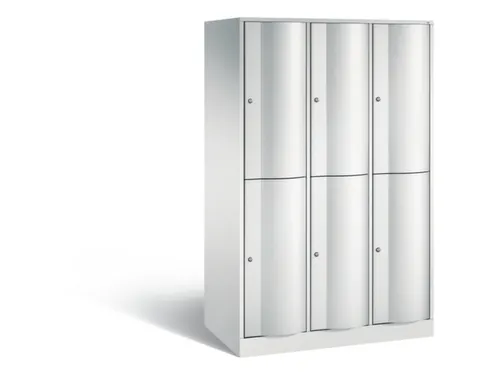 lockerkast 1950x1150x640mm 3x2 vakken romp RAL7035 front RAL7035