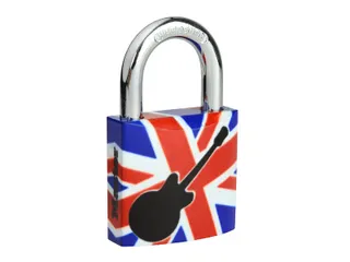 Hangslot Masterlock 30mm Gitaar motief met 2 sleutels - 1