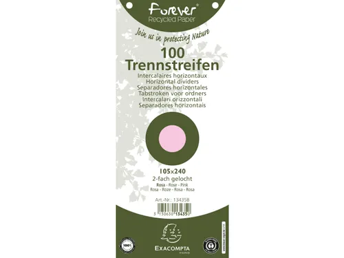 Tabstroken perfo FOR EVER 105X240mm roze