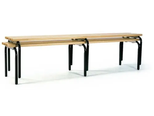 zitbank,HxLxD 450x2000x450mm,hout,frame staal RAL7016