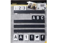 Letterplank Inclusief Letters En Nummers, Zwart