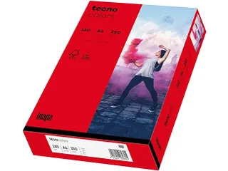Inapa Tecno colors Gekleurd papier A4 Intens Rood 160 gram 250 vel - 1