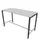 statafel,HxBxD 1070x1800x800mm,hoekig,met 4-voeten donkergrijs