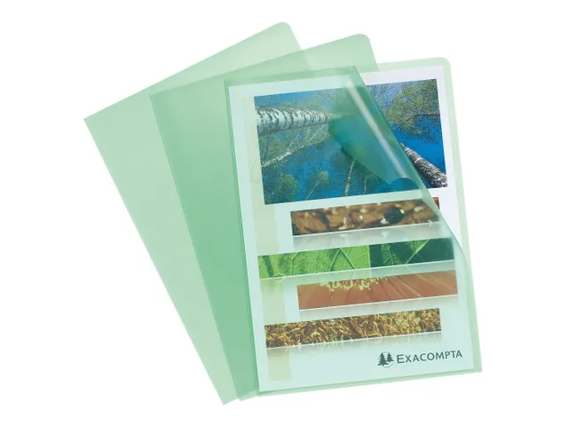 Sachet 100 pochettes polypropylène grainé 12/100e - A4 - Vert