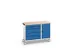 montagetafel 980x1300x600mm multiplexblad 5laden kast front RAL5010