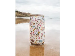 Thermosbeker Les Artistes Paris blik 280ml Unicorn Ivory met Rietje - 5