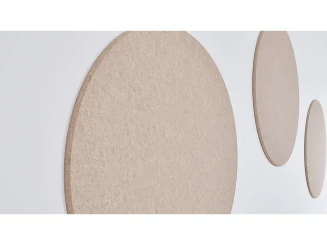Akoestisch PET-vilt rond plafondpaneel Ø120cm Beige
