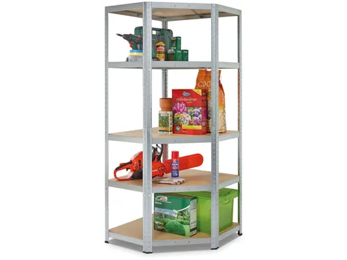 Rek Strong Hoek 176x75x40x50cm 5 Legborden Gegalvaniseerd