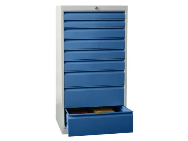 ladekast HxBxD 1200x500x600mm 9laden slot RAL7035 front RAL5012