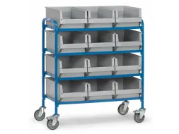 Bijzetwagen Met 12 Magazijnbakken 32941 250kg Hout 940x470mm Ral5007
