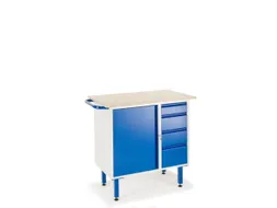 Werkbank,Multiplexblad,Draagverm. 400Kg,4Voeten,Uitrusting: 4Laden