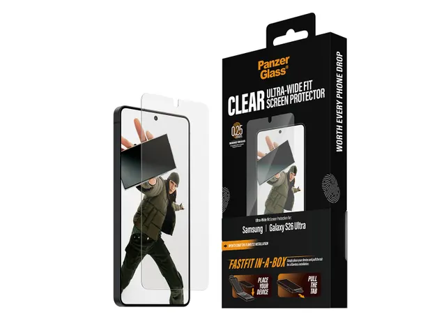 PanzerGlass Screen Protector Samsung Galaxy S26 Ultra | Ultra-Wide