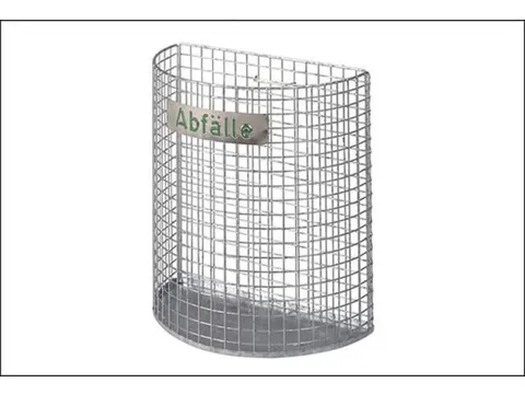 Afvalbak Van Draadgaas 27 Liter Wand-/Paalmontage Verzinkt