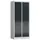 Dubbeldekse garderobekast 1800x800x500mm 2x2vak 400mm RAL7035 RAL7016