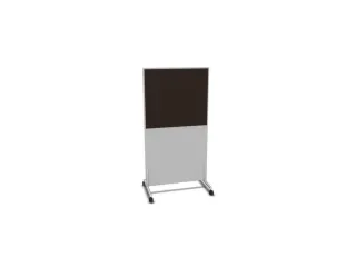 scheidingswand,HxB 1545x800mm,MP-lichtgrijs,BN2036-bruin - 1
