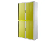 Roldeurkast HxBxD 2040x1100x415mm 4 Oh Romp Wit Front Groen