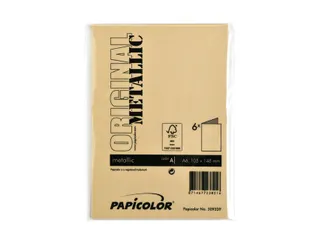 Correspondentiekaart Papicolor dubbel 105x148mm metallic goud pak 6st - 3