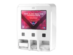 Dameshygiënedispenser Tork P1 P2 P3 wit 564050 voor menstruatieproduc