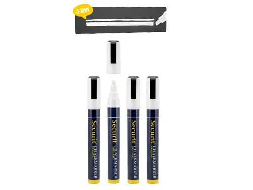 Krijtstift Securit Sma-510 Schuin 2-6mm Wit 4 Stuks