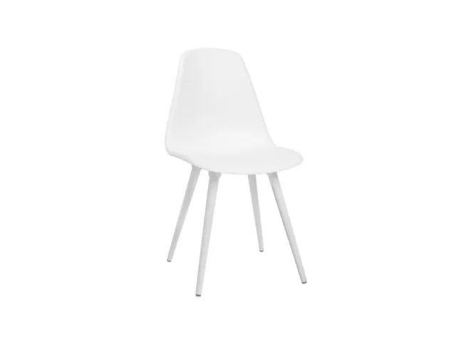 Chaise Visiteur 4 Pieds Blanc Assise Coque Plastique Blanc