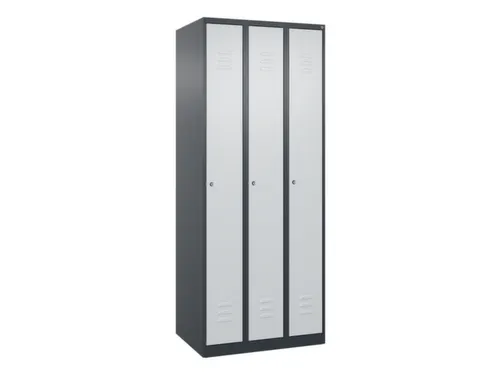 locker,HxBxD 1850x750x500mm,3vak,vak B 250mm,cil.-slot,staand op vloer