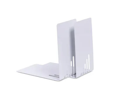 Boekensteunen Metaal Grijs 14x8.5x14cm 2 Stuks