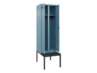 locker met bank,voor scheiding van kleding,HxBxD 2120x600x815mm,2vak - 1